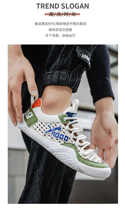 Shoes For Men Mesh Sneakers Summer Casual Breathable Sports Outdoor Hiking Tennis Running Designer Luxury Platform Loafers   (Available)
