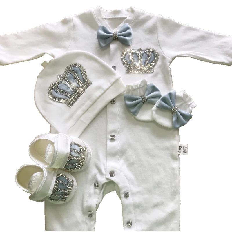 Newborn Boys Romper Clothes Formal Suit 4 Piece Vest Pants and Tie Dresswear Suit Set Welcome Home 40suyi days Celebrity outfit