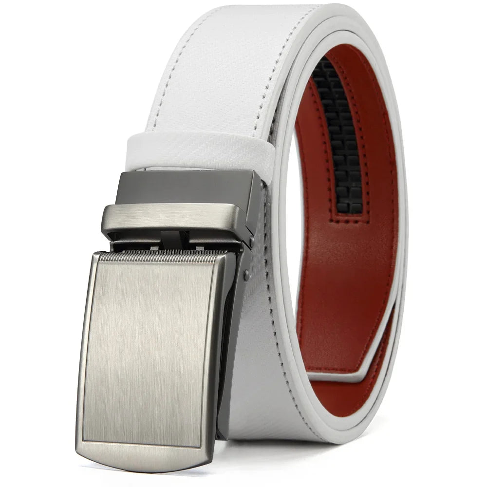 DOOPAI New Mens Belt Hollow Automatic Mens Belt Genuine Leather Luxury Belt  For Men Belt Male Strap Male Metal Automatic Buckle