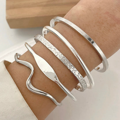 925 Sterling Silver Bracelets for Women Chain Accessories Trend Vintage Simple Heart Pendant Party Jewelry Gift