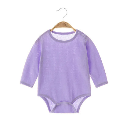 Newborn Girls Clothes 100% Cotton Baby Boy Bodysuit Long Sleeve Summer Birthday Infant Romper Solid Color Solid Baby Clothes