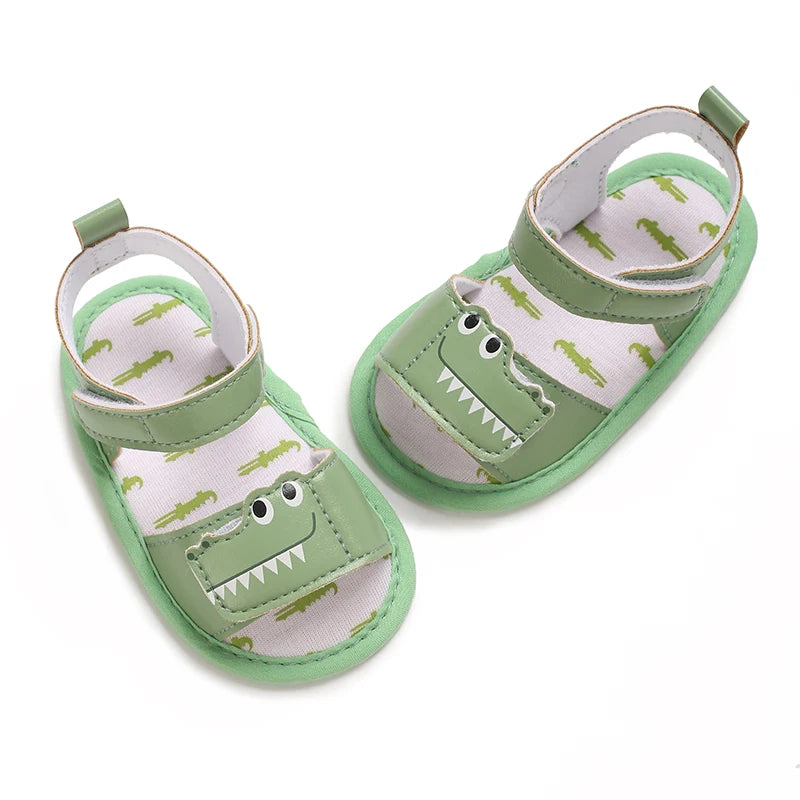 HAIZHIW Cute Cartoon 0-18M Newborn Baby Boys Summer Shoes Sandals First Walkers Newborn Shoes Casual Soft Sole Sandals