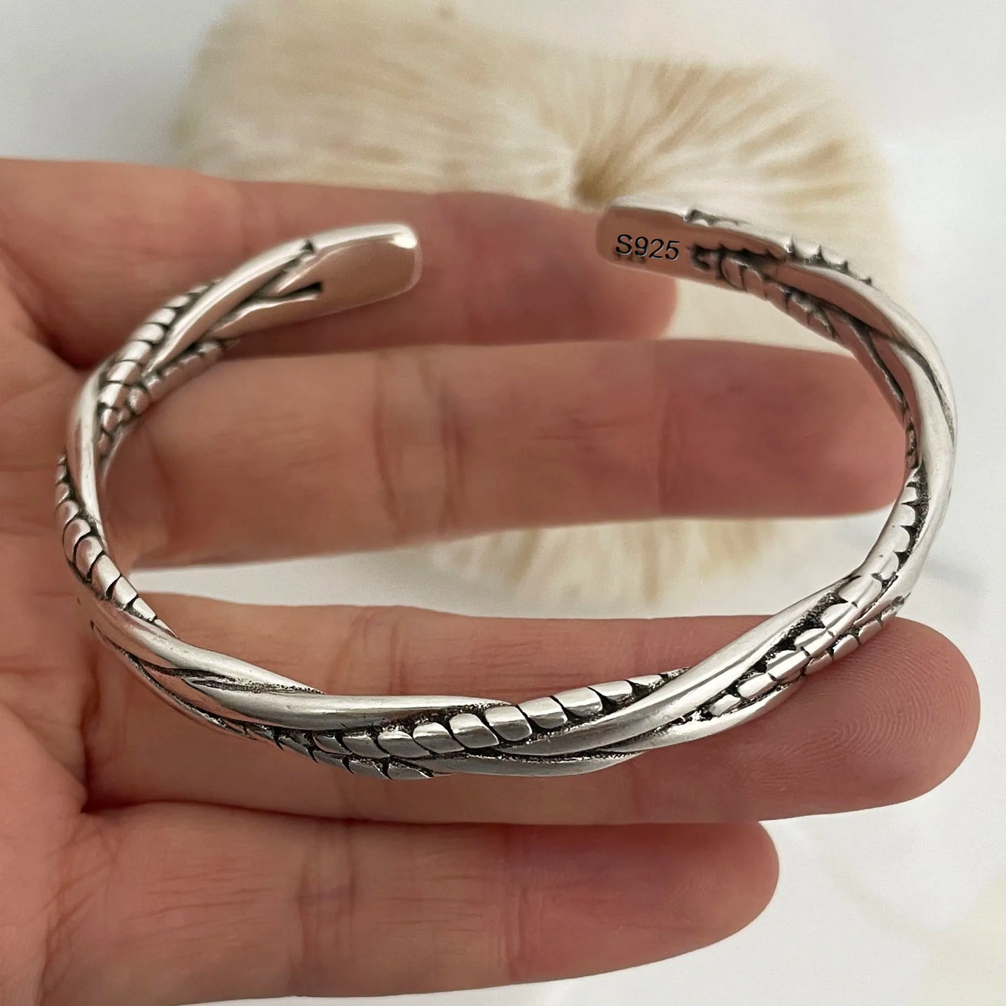 925 Sterling Silver Bracelets for Women Chain Accessories Trend Vintage Simple Heart Pendant Party Jewelry Gift