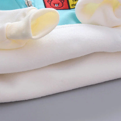 New Autumn Winter  Baby Girl Clothes Children Boys Thickened Hooded Vest T-Shirt Pants 3Pcs/Sets Toddler Costume Kids Tracksuits (Available)