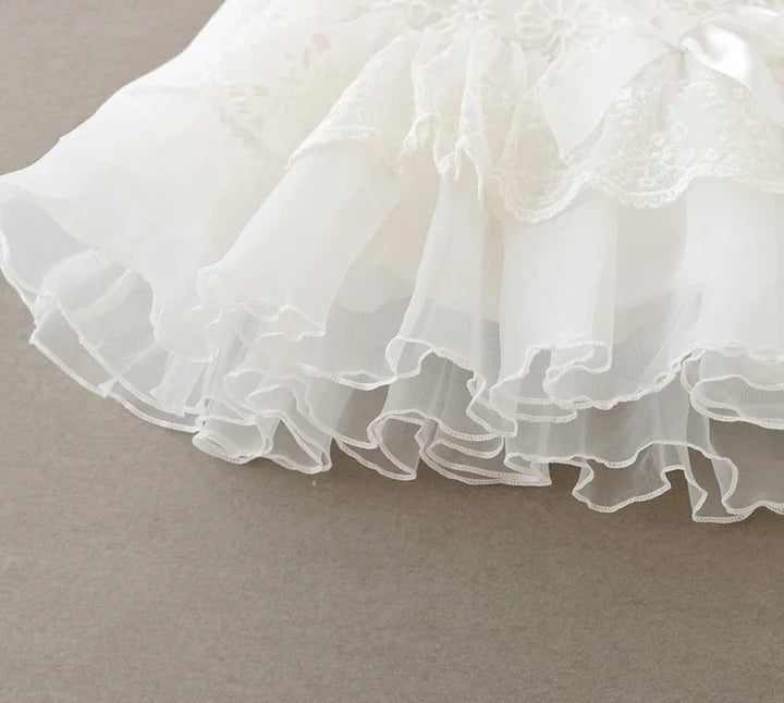 Newborn Baby Girl Dress Baptism Dress White Christening Clothes For Baby Girl Lace Vestido Bebe Robe Bapteme 3 6 9 Months