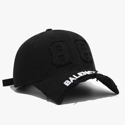 fashion denim baseball cap women men hats vintage distressed letters embroidered cotton soft top casual hats unisex