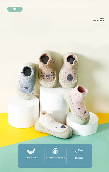 Spring And Summer Baby Shoes Soft Cartoon Baby Floor Socks Non-Slip Toddler Shoes Anti Drop Soft Soled Newborn Shoes
