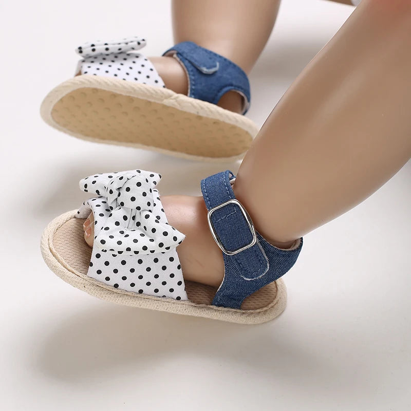 VALEN SINA 0-18M Newborn Baby Girls Summer Shoes Sandals First Walkers Newborn Shoes Casual Soft Sole Sandals Toddler Shoes (Available)