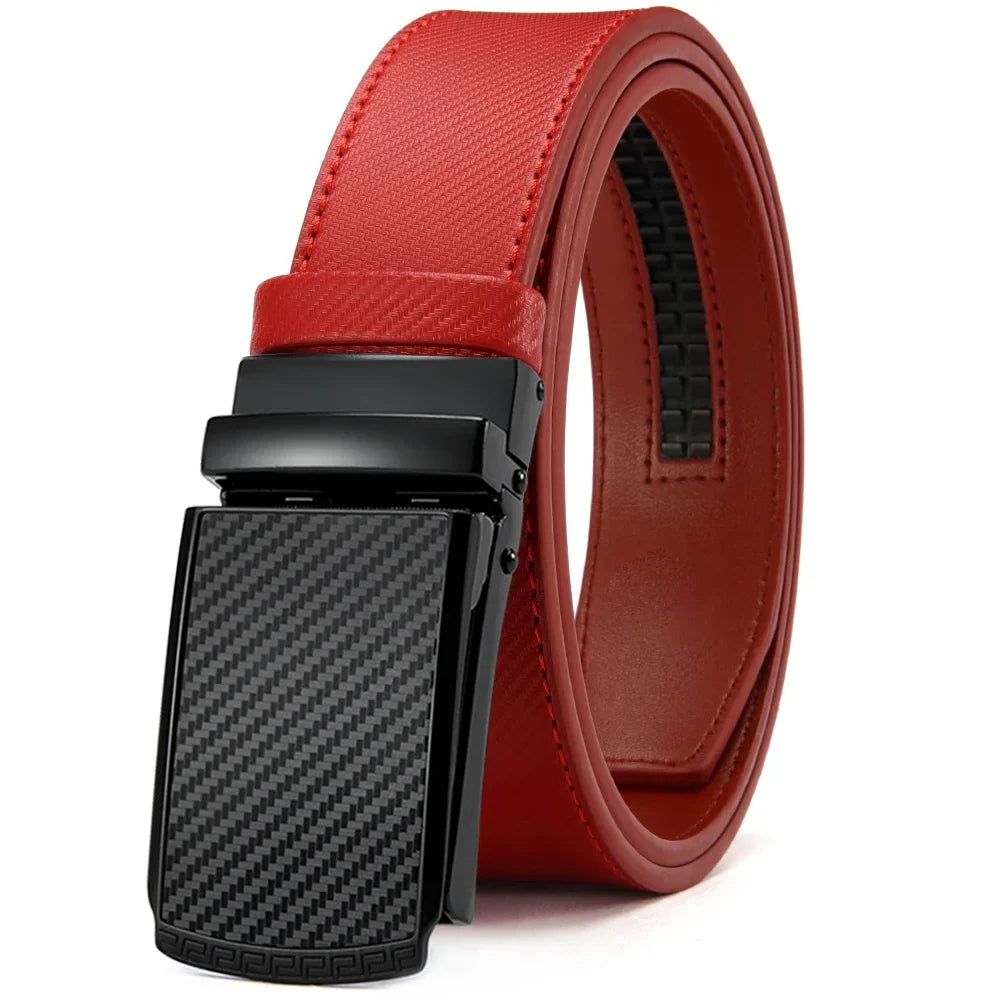 DOOPAI New Mens Belt Hollow Automatic Mens Belt Genuine Leather Luxury Belt  For Men Belt Male Strap Male Metal Automatic Buckle