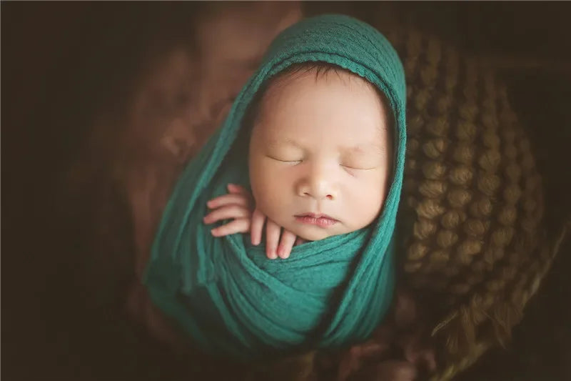 Newborn Photography Props Wrap Baby Blanket Soft Stretchable Cotton Swaddling Photography Backdrop Babies Accessories