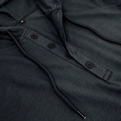 Men's Short-sleeved T-shirts for Sports and Fitness American-style Henley Shirt Hooded Top
