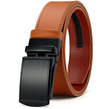 DOOPAI New Mens Belt Hollow Automatic Mens Belt Genuine Leather Luxury Belt  For Men Belt Male Strap Male Metal Automatic Buckle