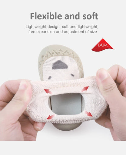 Spring And Summer Baby Shoes Soft Cartoon Baby Floor Socks Non-Slip Toddler Shoes Anti Drop Soft Soled Newborn Shoes
