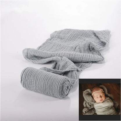 Newborn Photography Props Wrap Baby Blanket Soft Stretchable Cotton Swaddling Photography Backdrop Babies Accessories