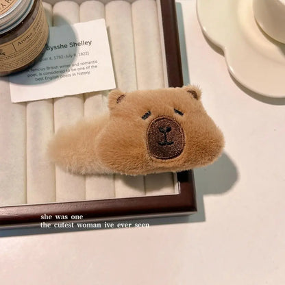 New Cartoon Capybara Hair Accessories Headwear Elastic Hair Claw Clip Barrette Hair Clip Women