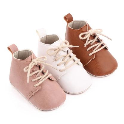 Newborn Baby Shoes Casual Baby Girl Boy PU Leather Infant Toddler Non Slip Soft Sole Sports Shoes First Walker Sneakers