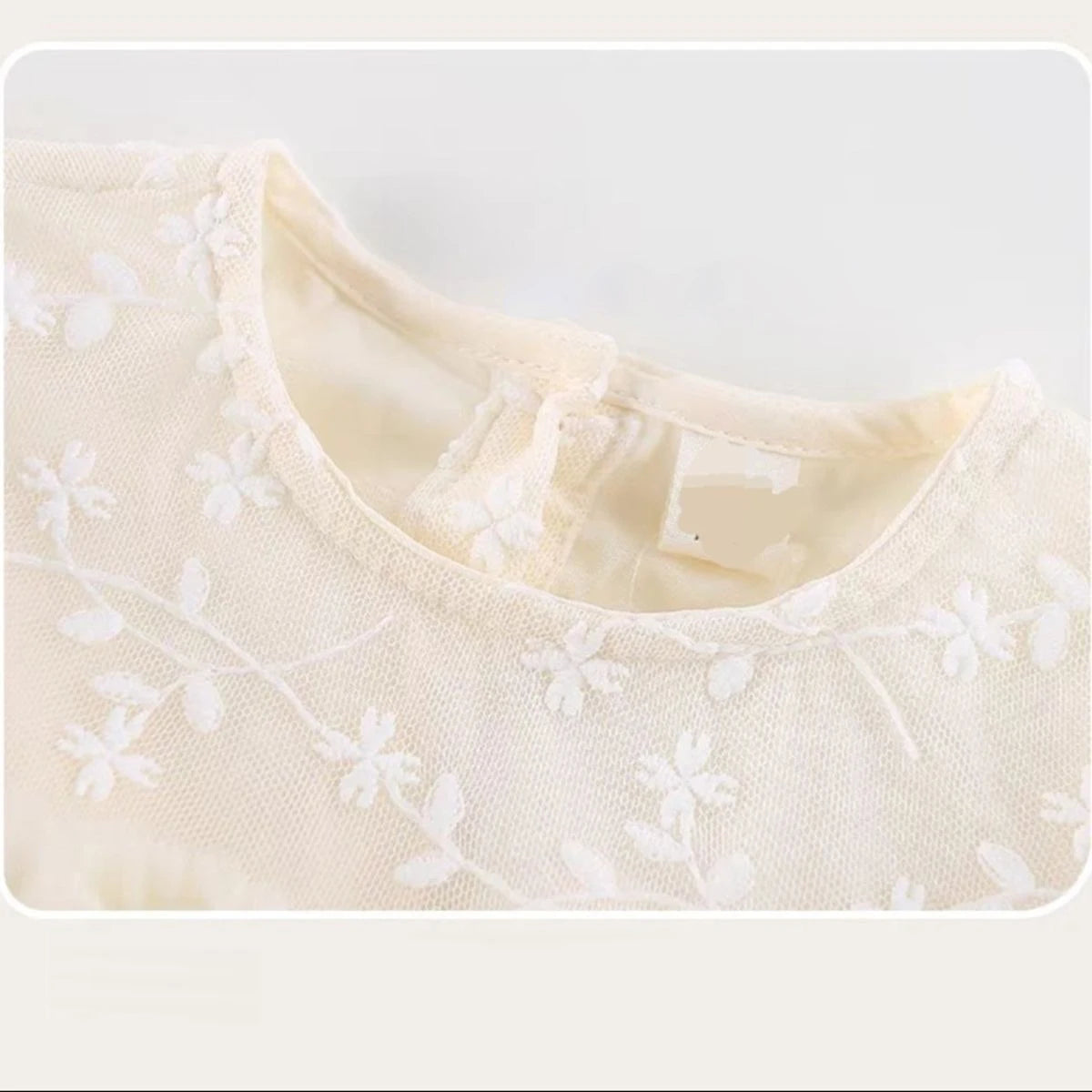 New Baby Dresses Autumn Children's Dresses Girls'dresses With Flowers Yarn Tulle Puffy Sleeve Jasmine Princess Party 1-7 Years