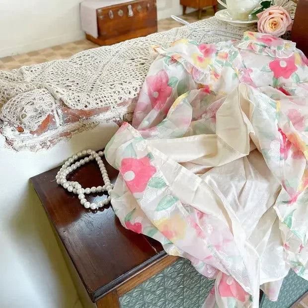New Summer Kids Dresses for Girls Pure Color All-match Lace Girls  Short-sleeved Dress Baby Princess Dress Girls Clothes