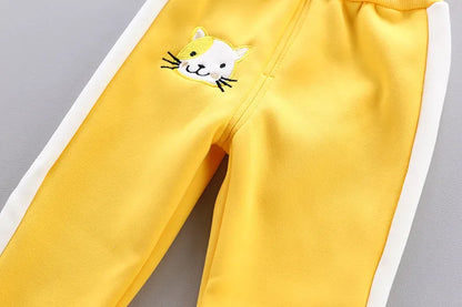 Winter Baby Boys Clothing Sets 2024 Cartoon Toddler Boys Girls Warm Hooded Coats Pants Suit Kids Thick Tracksuit Clothes Set (Stock)