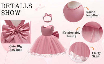 2024 Newborn Dress For Girls Kids Baptism Dresses Baby Girls 1st Birthday Wedding Princess Dress For Bridesmaids Infant Vestidos