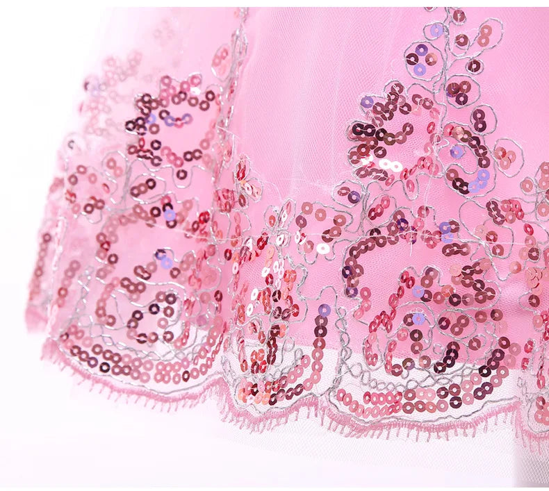 Girls Party Dresses 1st Birthday Baby Girl Princess Dress For Christening Flower White Wedding Dress Halloween Children Clothing