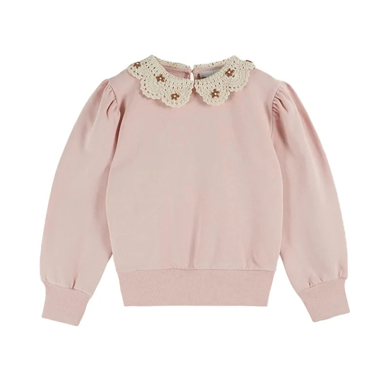 Girls' Dresses 2025 Fall New Arrivals Printed Embroidered Princess Dress Cotton Warm Girls' Jacket Peter Pan Collar Knit Sweater