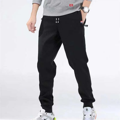 Winter Lambswool Warm Casual Pants Men's Fitness Jogging Sweatpants Male Solid Drawstring Bottoms Fleece Straight Trousers M-5Xl (Available)