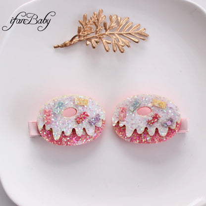 Cute Girl Accessories Baby Toddler First Hair Clip Cartoon Pins Kids Children Flower Clip