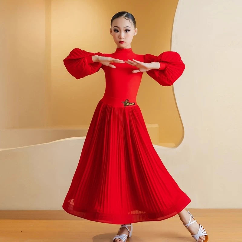 Girl New modern dance dress, girls' ballroom dance, waltz, high-end professional social dance, large skirt performance dress