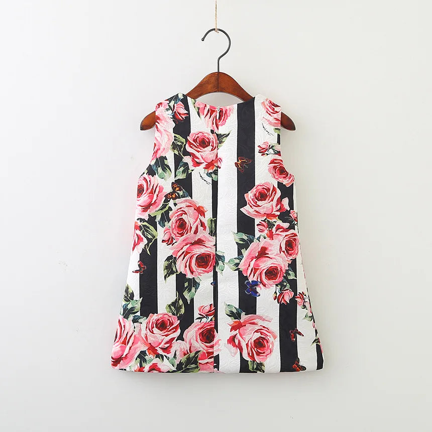 Young Children Vestidos De Fiesta Sleeveless Girls Summer Dresses Princess Girl Dresses European Style Wedding Girl Clothes