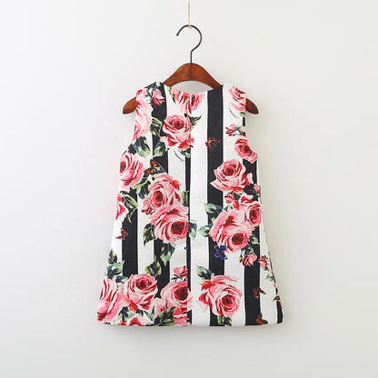 Young Children Vestidos De Fiesta Sleeveless Girls Summer Dresses Princess Girl Dresses European Style Wedding Girl Clothes