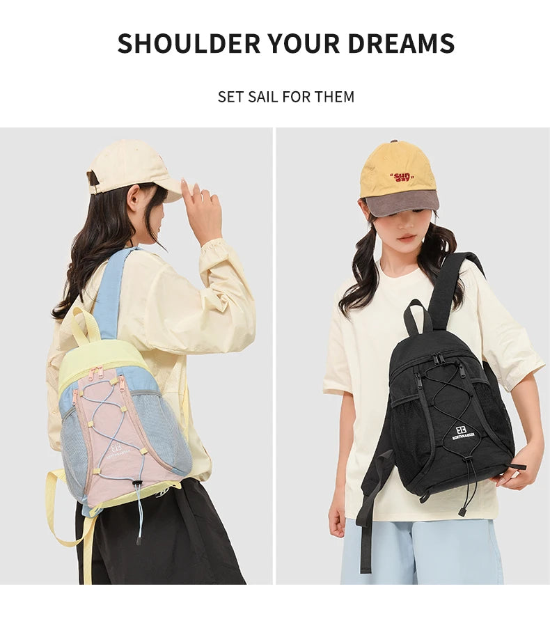 Women's Schoolbag - Ins Japanese-Style, Large-Capacity, Cute Drawstring Backpack, New Versatile Student Laptop Bag for Outdoor S