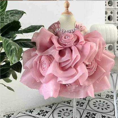 Baby Girl or Boy's Flower Princess Dress Birthday Party Formal Wedding Flower Princess Banquet