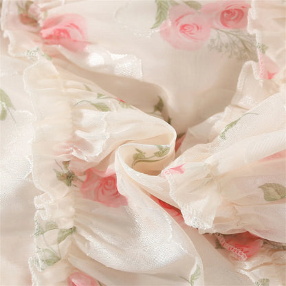Summer Girls' Dress Strap Chiffon Cool Beach Skirt Beautiful Fragmented Flower Ladies Fashion Bow Sleeveless Skirt