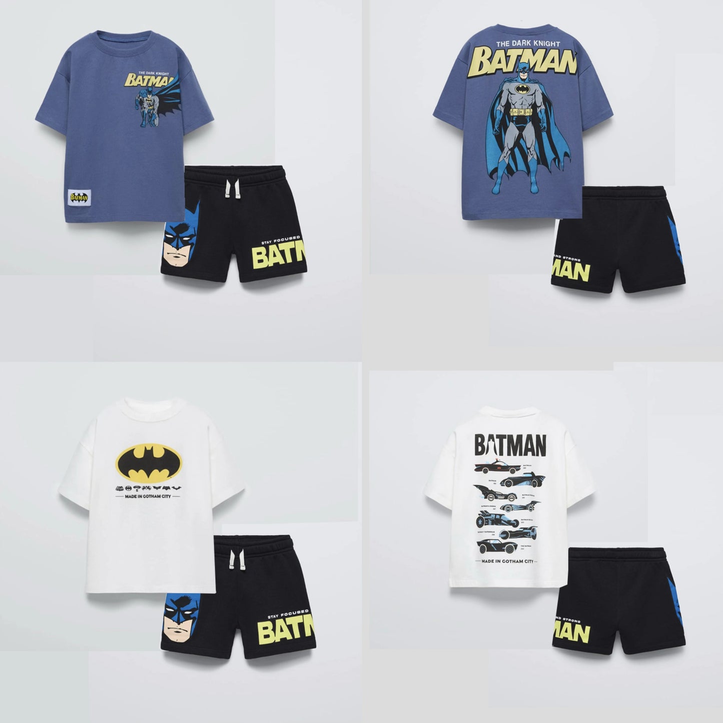 Summer Boys Fashion Costume Printing T-shirt Black Shorts Trendy Clothes Kids Short Sleeve Shorts Children Casual Sports Set