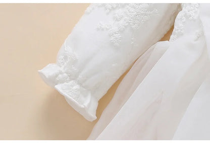 Newborn Baby Girl Dress Baptism Dress White Christening Clothes For Baby Girl Lace Vestido Bebe Robe Bapteme 3 6 9 Months