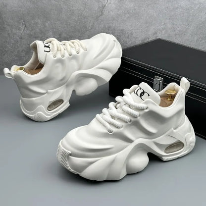 Men Shoes Designer Luxury Casual Sneakers Breathable Platform Shoes for Men Fashion Height Increasing Comfortable Non-slip Shoes   (Available)