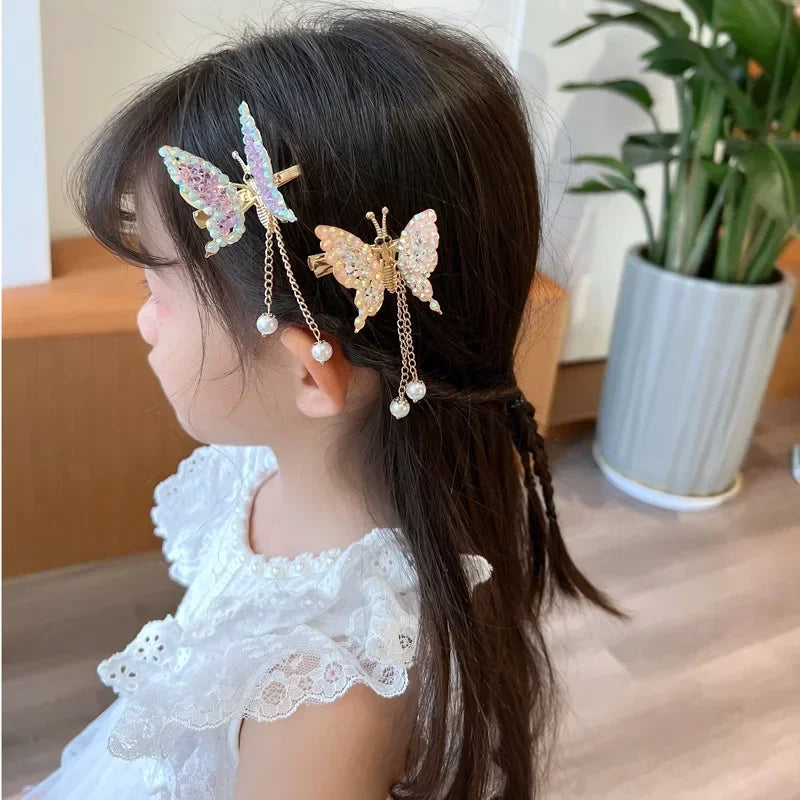 Clip Hair Accessories for Girls Butterfly Kids Bows Haar Clip Pins Pince Cheveux Cute Bands Star Barette Cheveux Fille Korean