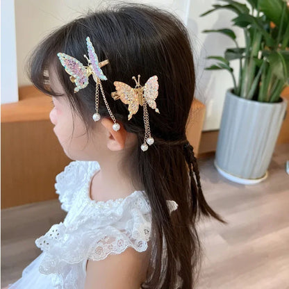 Clip Hair Accessories for Girls Butterfly Kids Bows Haar Clip Pins Pince Cheveux Cute Bands Star Barette Cheveux Fille Korean