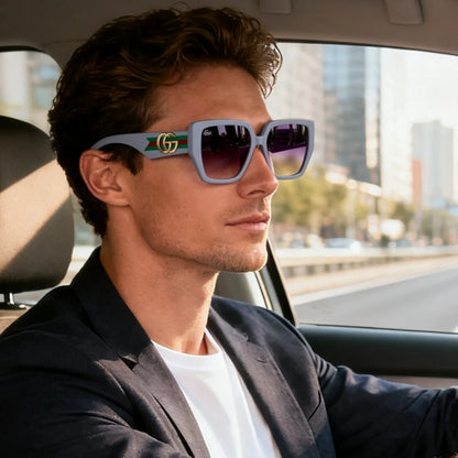 New trend sunglasses for men and women advanced retro sunglasses square ins wind punk glasses