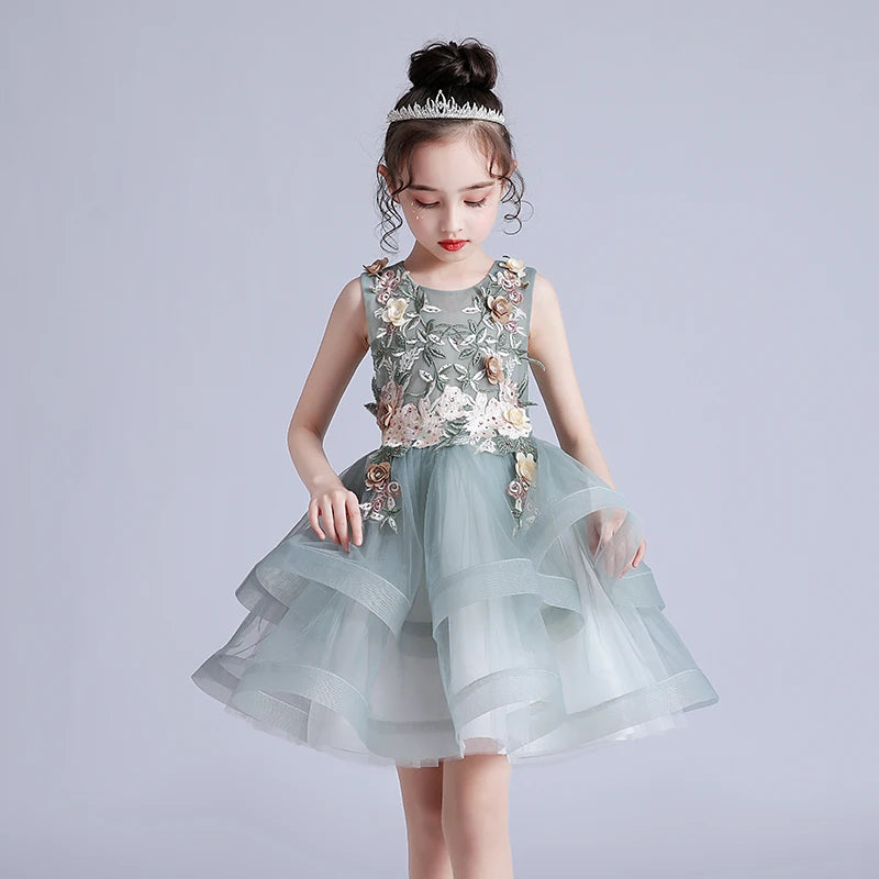 Girl Kid's Dress Party Dress Evening Dresses Casual Princess Summer Girls Lace Frock Children's Tutu Elegant Clothes