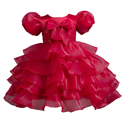 Children's Dress Children Princess Dresses Girl's Princess Pompadour Performance Party Dress