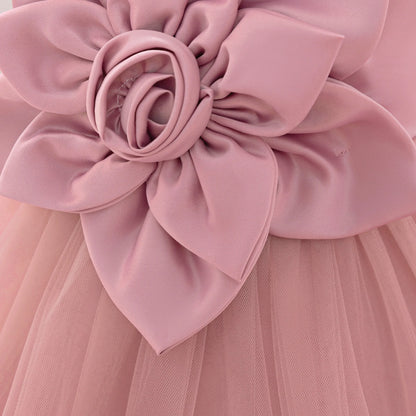 Baby Party Dress Girls Floral Tutu Princes Dresses Kids Flower Wedding Dress Toddler Birthday Baptism Prom Gown