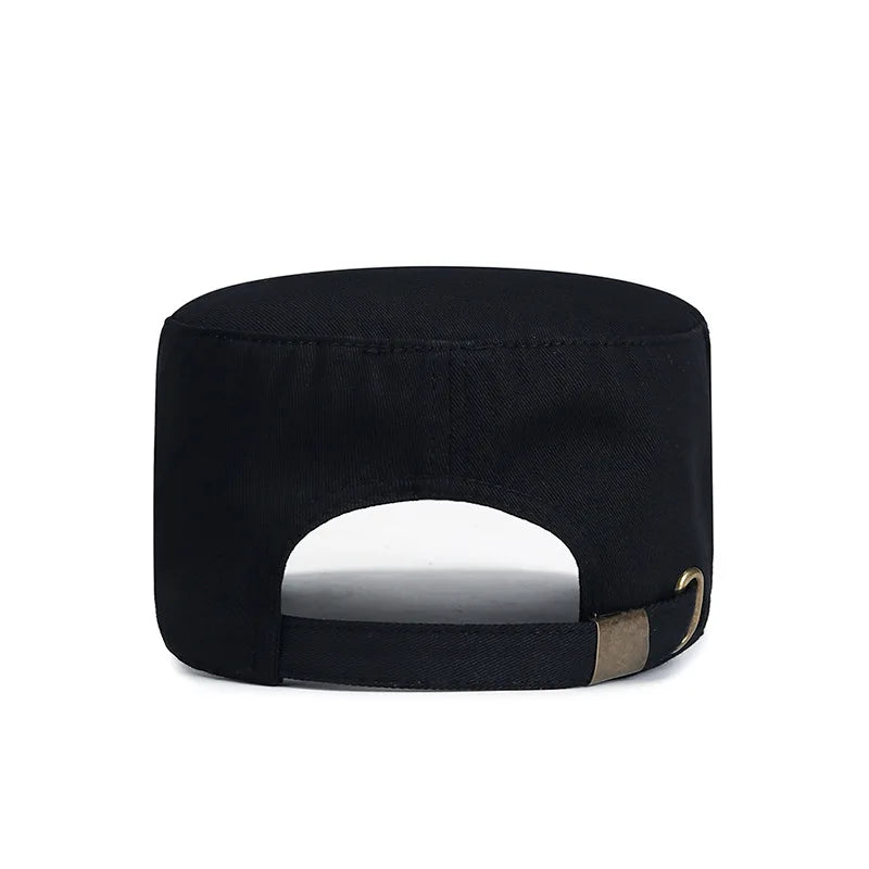 Breathable Cotton Flat Top Baseball Cap for Men Outdoor Casual Women Adjustable Sun Hat