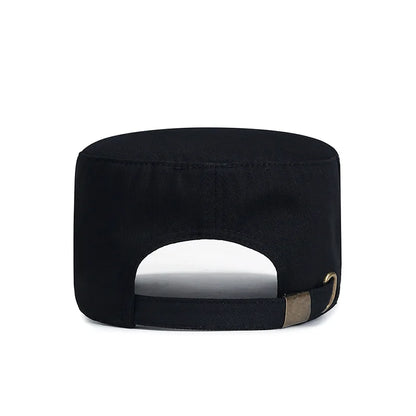 Breathable Cotton Flat Top Baseball Cap for Men Outdoor Casual Women Adjustable Sun Hat