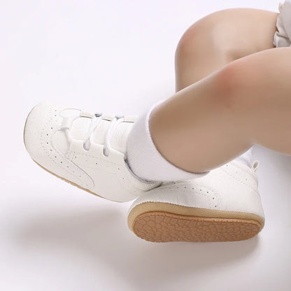 Newborn Baby Boys' Shoes Moccasin Fashion Casual Sports Shoes White Baptist Soft Sole Anti Slip First Step