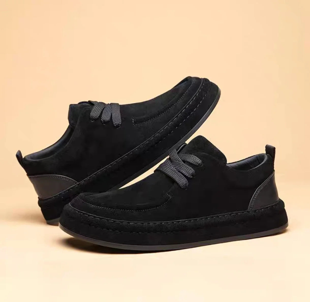 Men's Shoes Are Fashionable Brown Casual Shoes Made of Durable Suede Material Comfortable Walking Shoes Suitable for Daily Wear (Available)