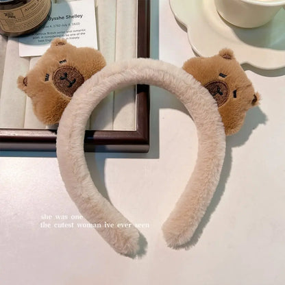 New Cartoon Capybara Hair Accessories Headwear Elastic Hair Claw Clip Barrette Hair Clip Women