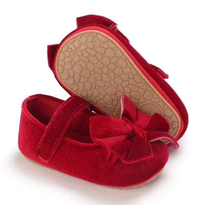 Newborn Baby's Shoes Don't Fall Off Female Baby's Walking Shoes Spring And Autumn Soft Rubber Soled Princess Shoes