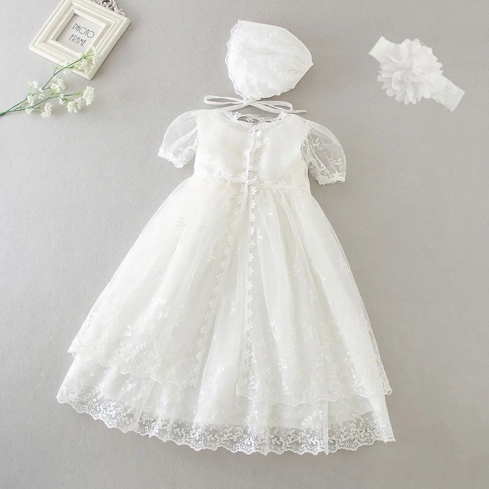 New Infant Dress Newborn Clothes Baby Christening Princess Party Dresses For Baby Girls Kids 1 Year Birthday Christmas 3 12 24M